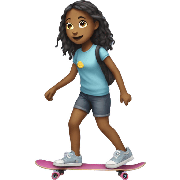 Girl on a skateboard  emoji