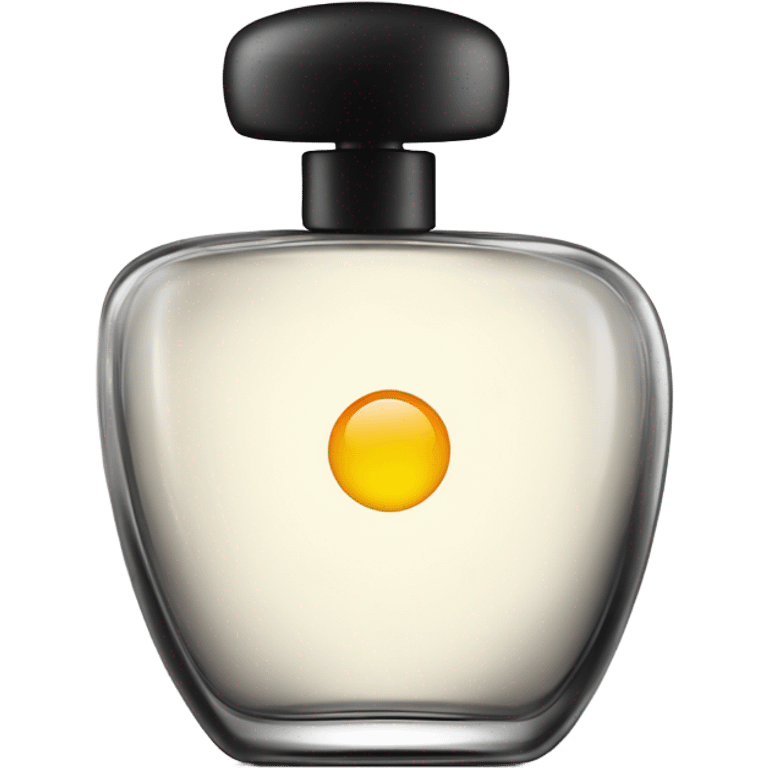 smiling perfume with black cap emoji