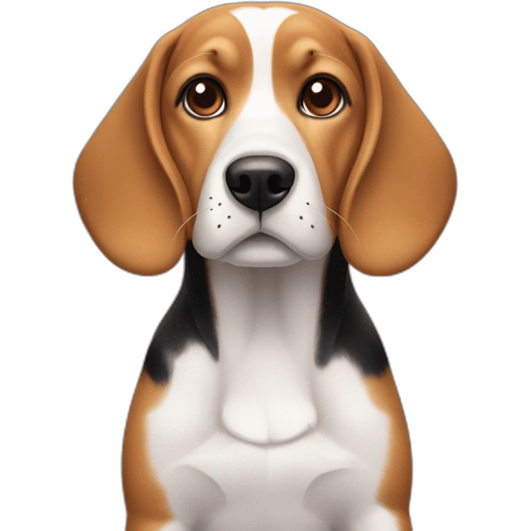 The beagle dog inlove emoji