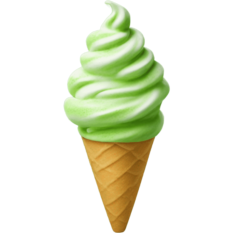 Matcha soft serve emoji