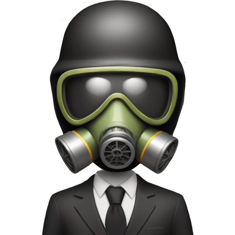 Suit man with gas mask emoji