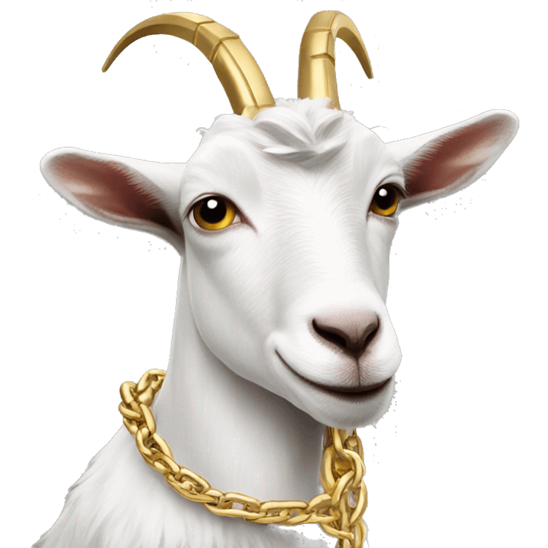 Goat with gold chain emoji