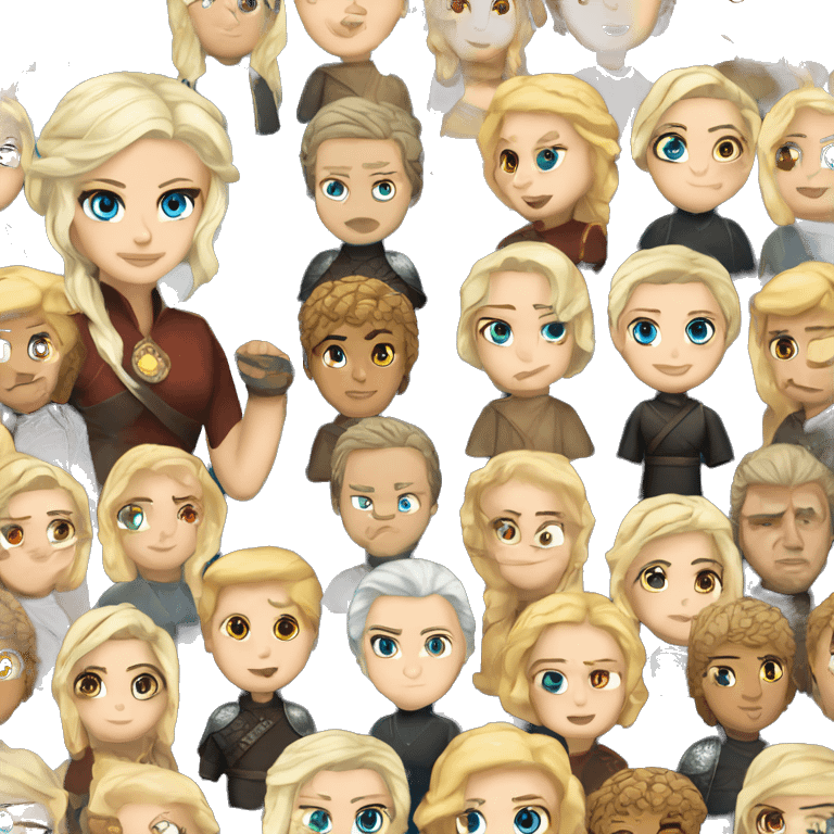 Game of thrones female blonde hair blue eyes fire and ice  emoji