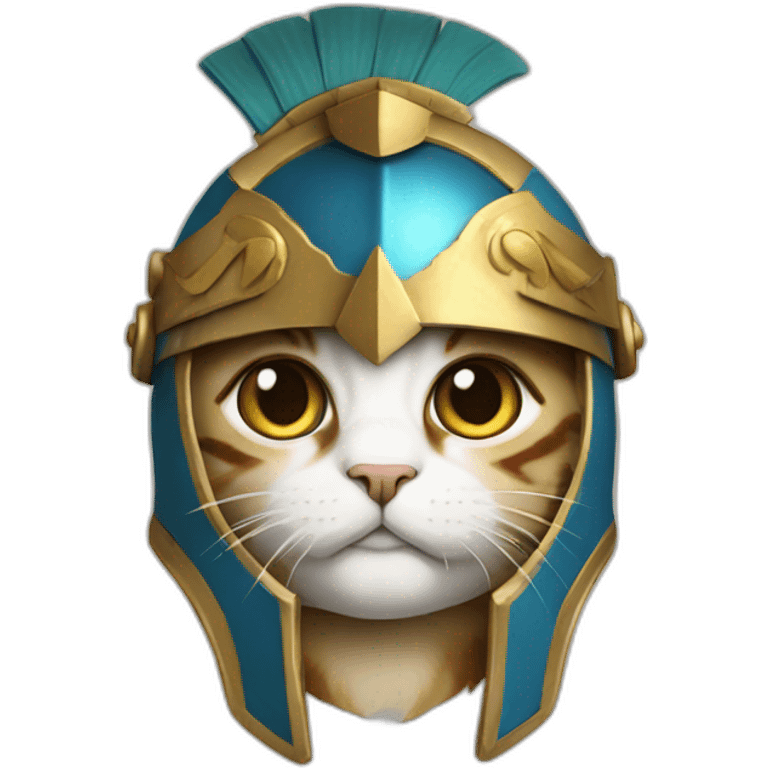 cat dressed as an greek hoplite emoji