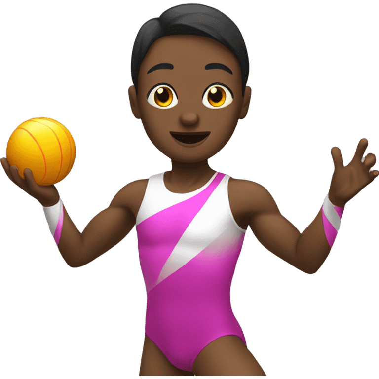 Rhitmic Gymnast with ball emoji