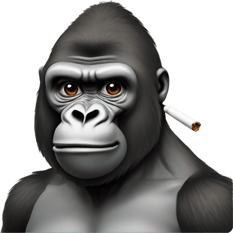 A Gorilla smoking  emoji