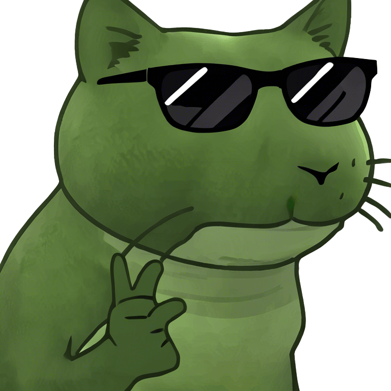 Cat with sunglasses emoji