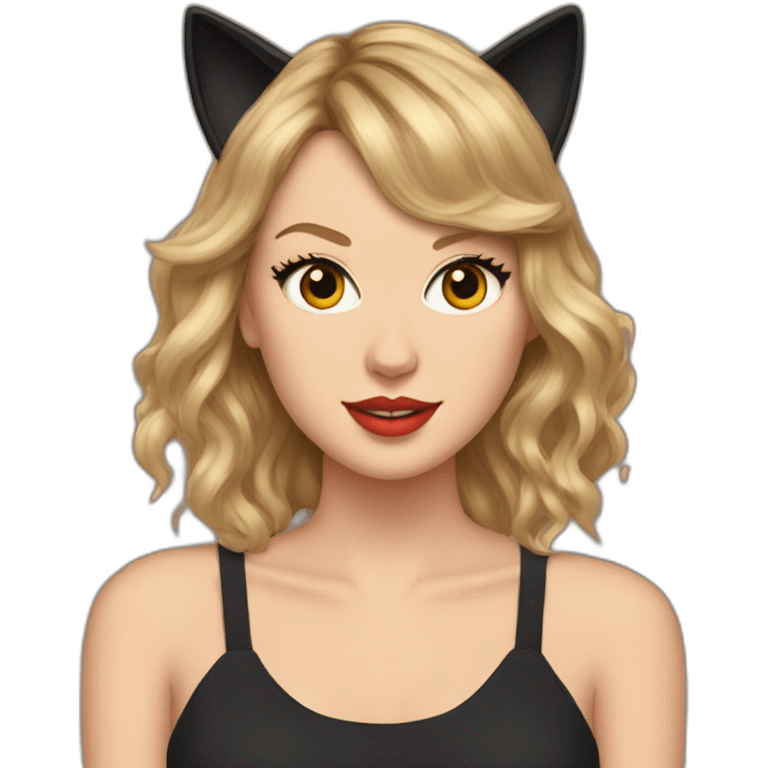 Taylor Swift with cat ears emoji