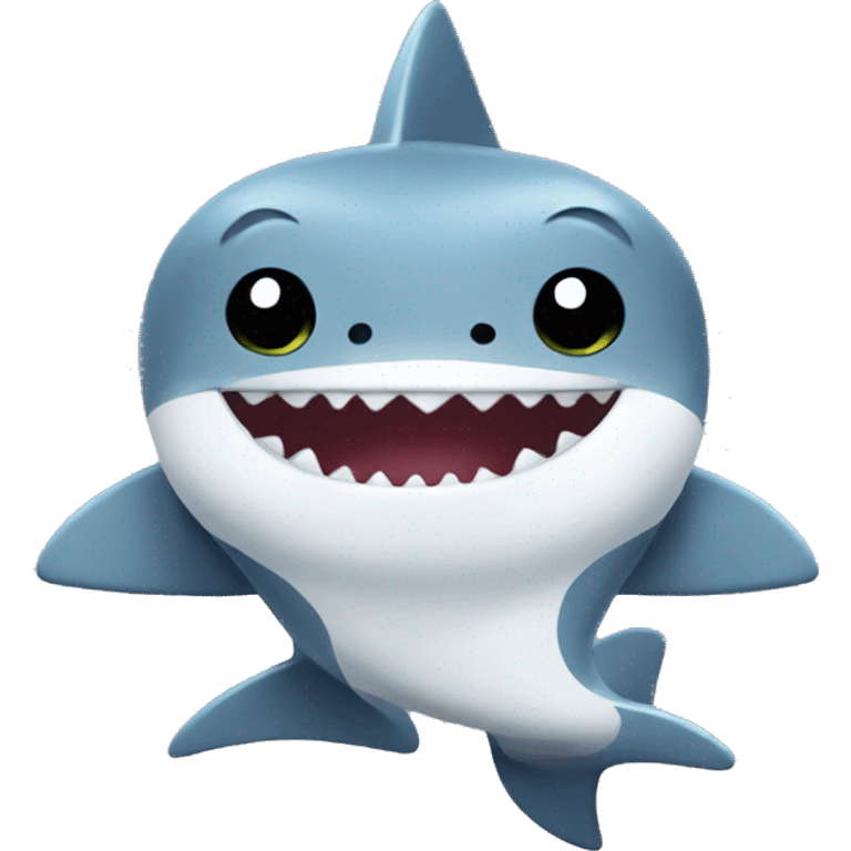 cute shark clapping emoji