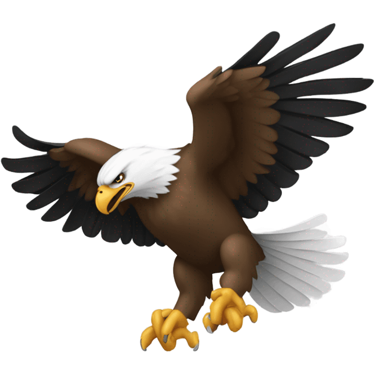 Eagle carrying a football emoji