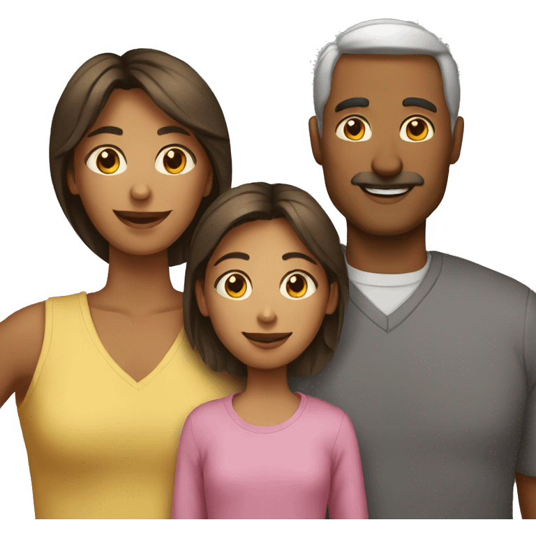 Father daughter and mother  emoji