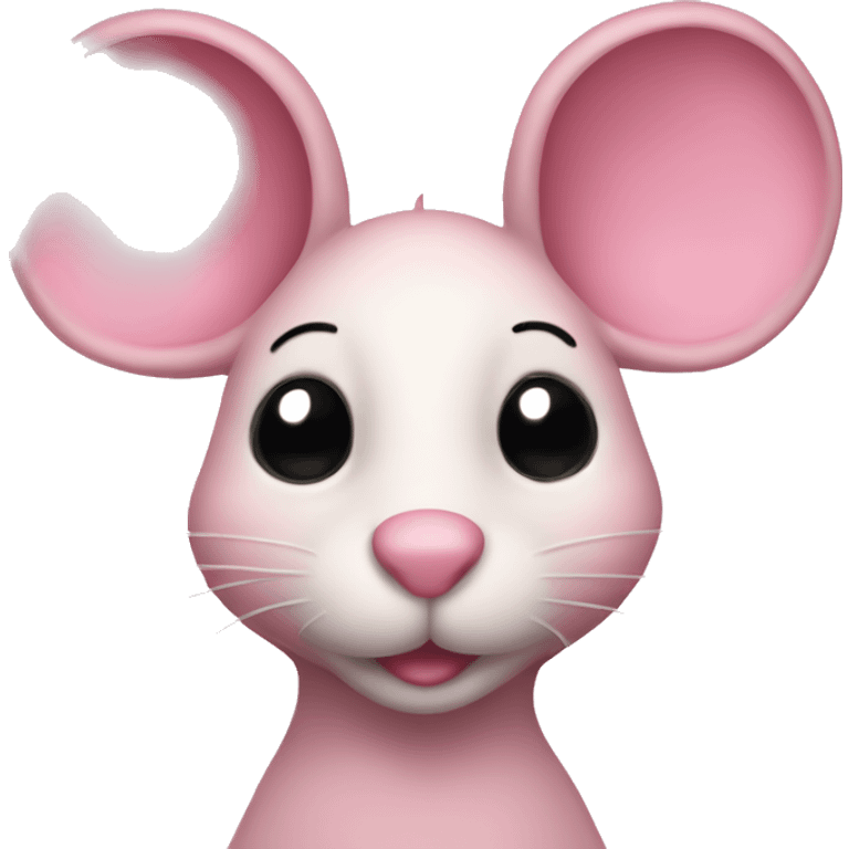 Pink mouse drawing on iPad  emoji