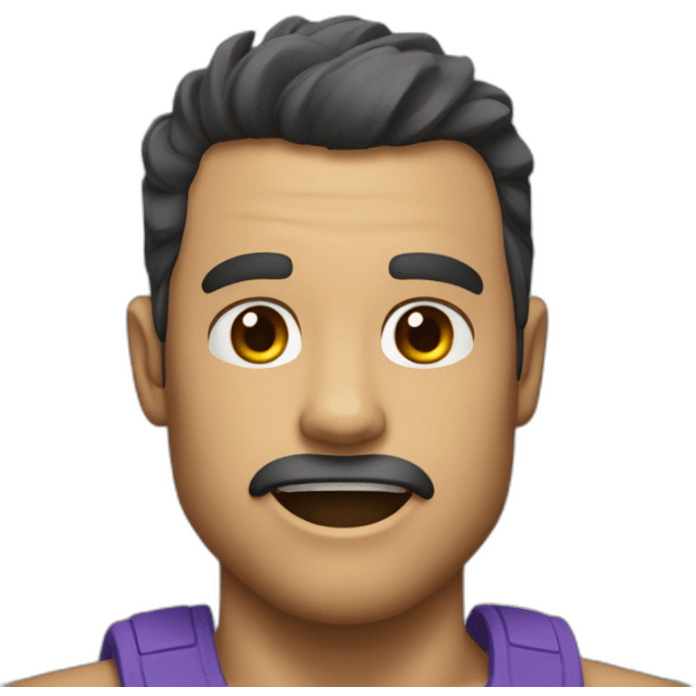 musculoso sorprendido emoji