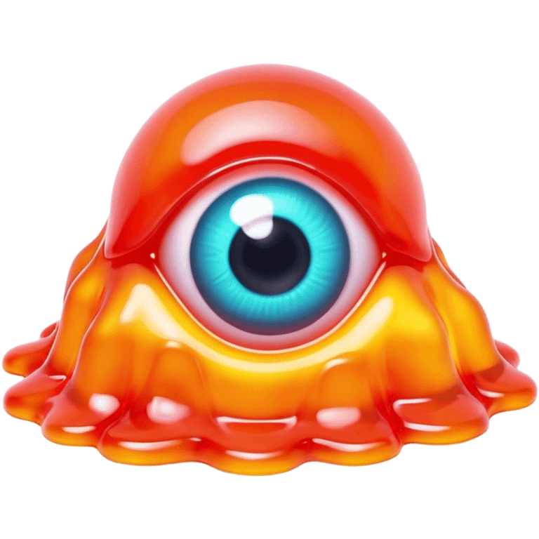 gummy neon melting eyeball emoji