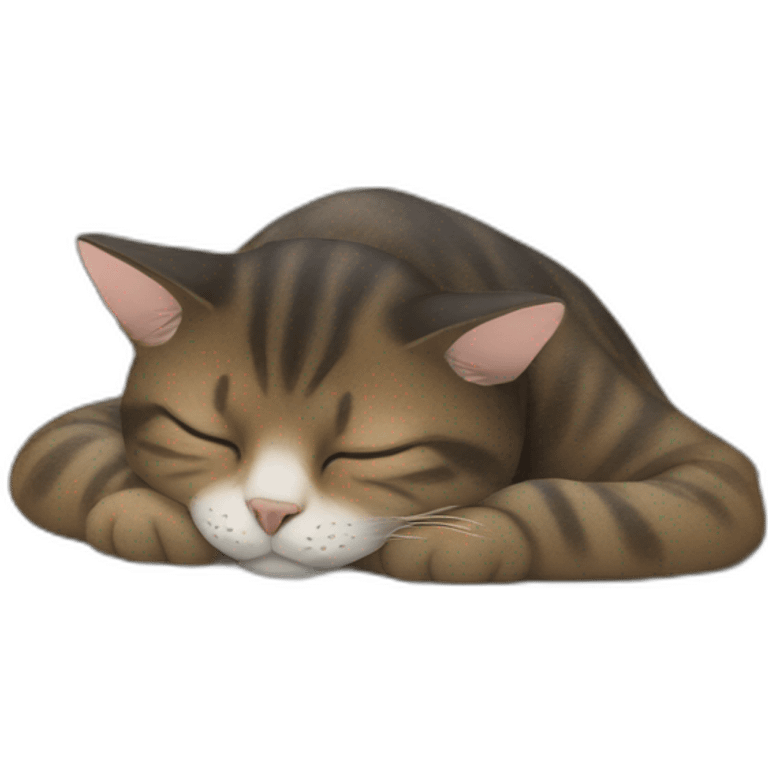 A cat sleeping on a desk emoji