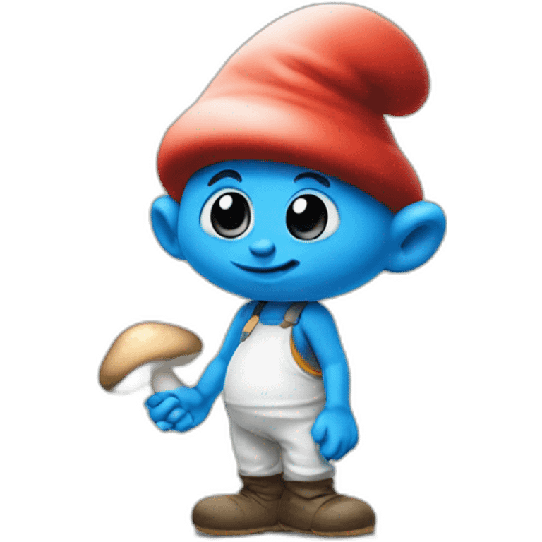 smurf with mushroom head emoji