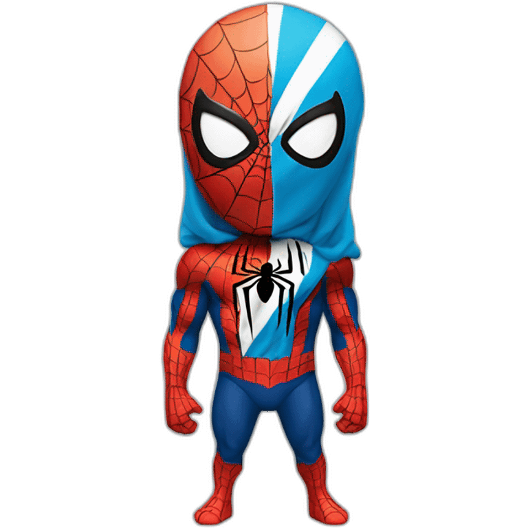 Spiderman with argentine flag emoji