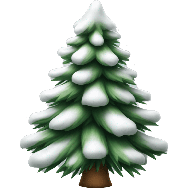  actual white fir christmas tree isolated.  emoji