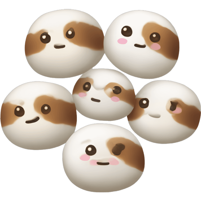 3 kind of mochis  emoji