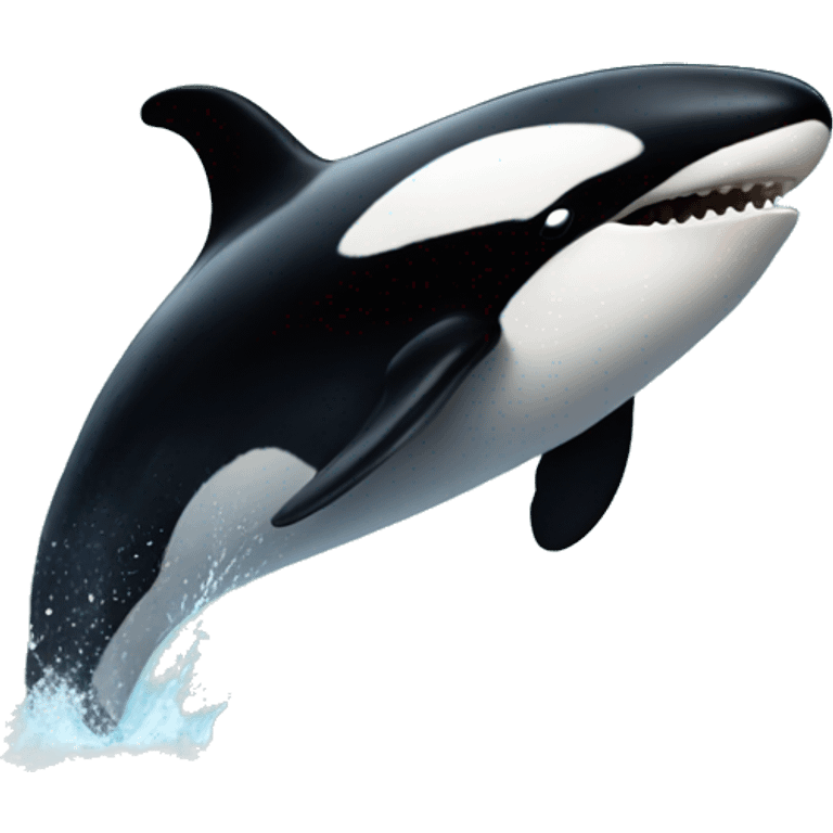 Orca jumping out of water emoji