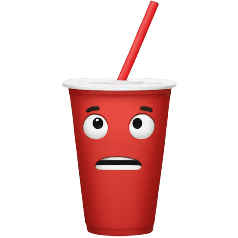 red cup with a straw emoji