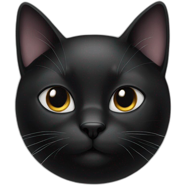 Black cat with one white chop emoji