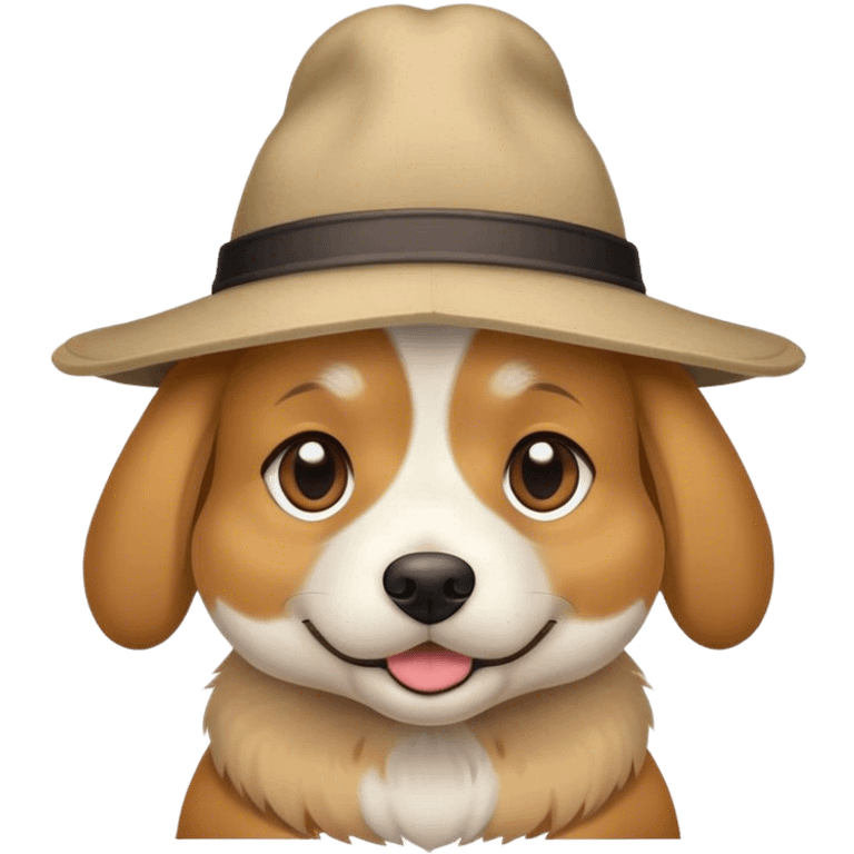 dog wearing hat emoji