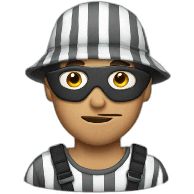 robber with striped top emoji