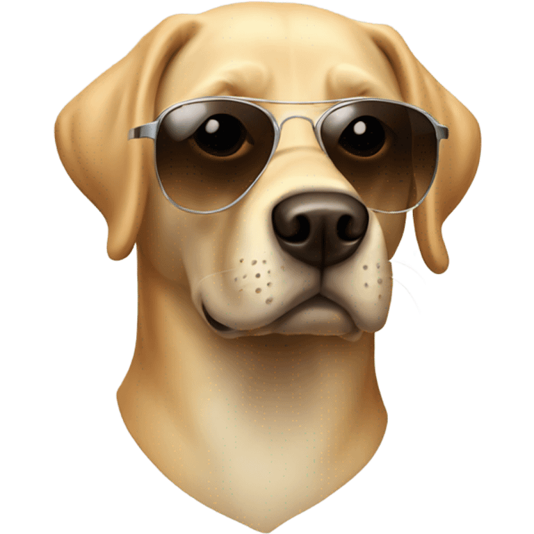 Dog Labrador with sunglasses  emoji