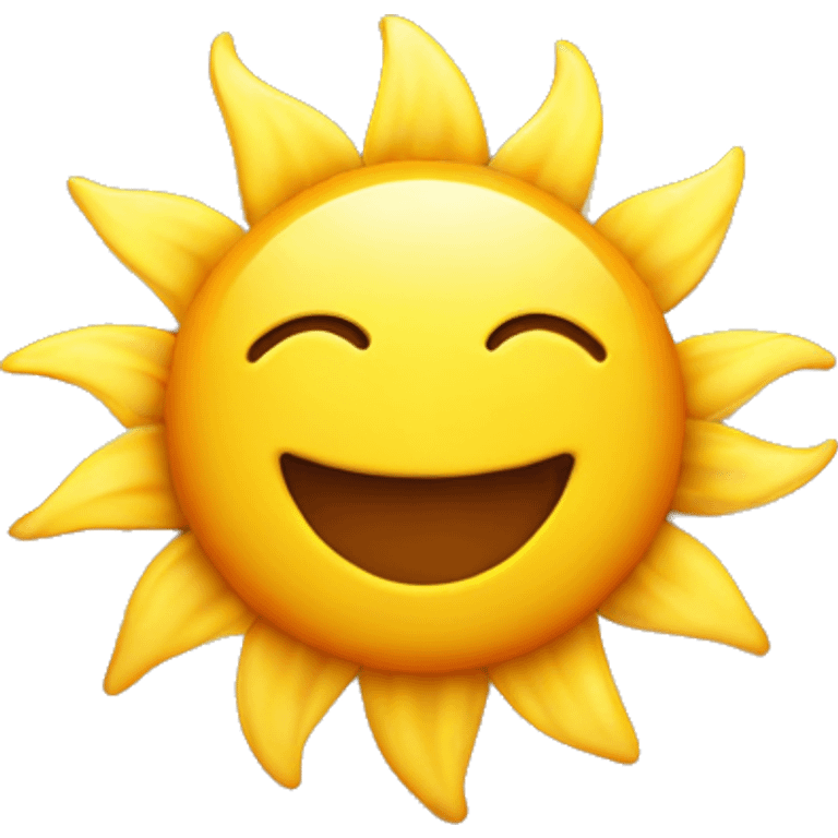 A happy sun emoji emoji