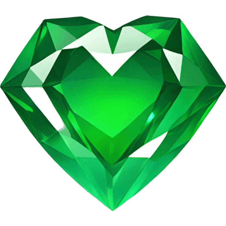 Green diamond heart-shaped emoji