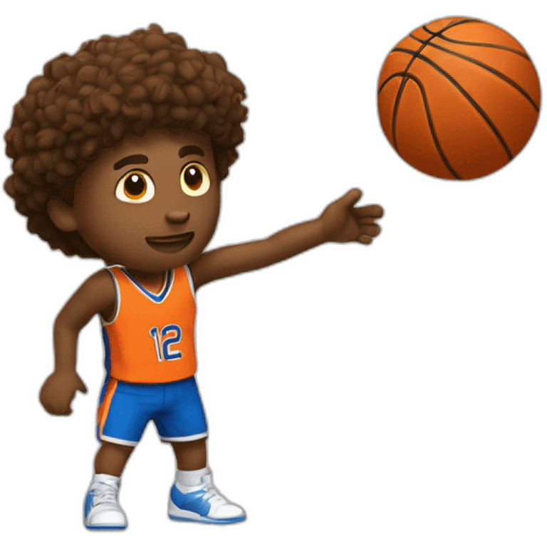 Basket-ball player shooting the ball emoji