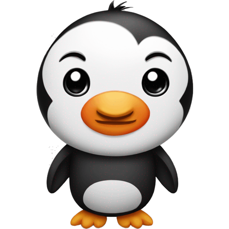 penguin carried by a panda emoji