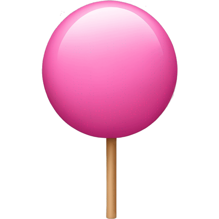 a spherical monochromatic pink lollipop emoji