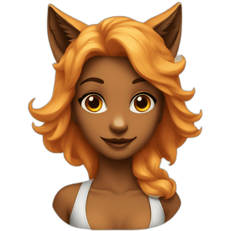 handsome girl-fox emoji