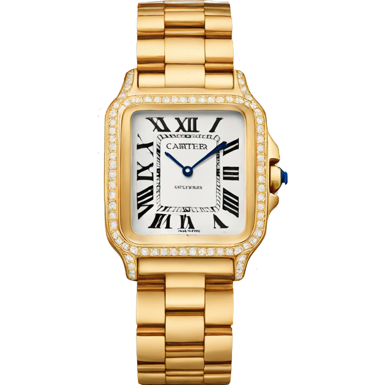 gold cartier watch emoji