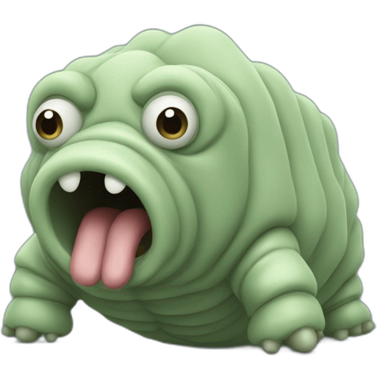 Tardigrade that looks scared because it did something wrong emoji