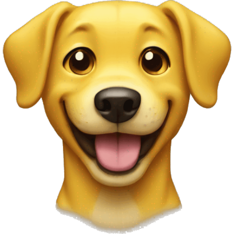 yellow giggling dog emoji