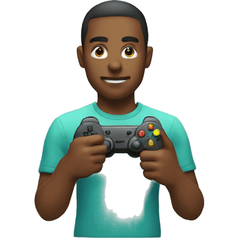 Gamer holds controller emoji