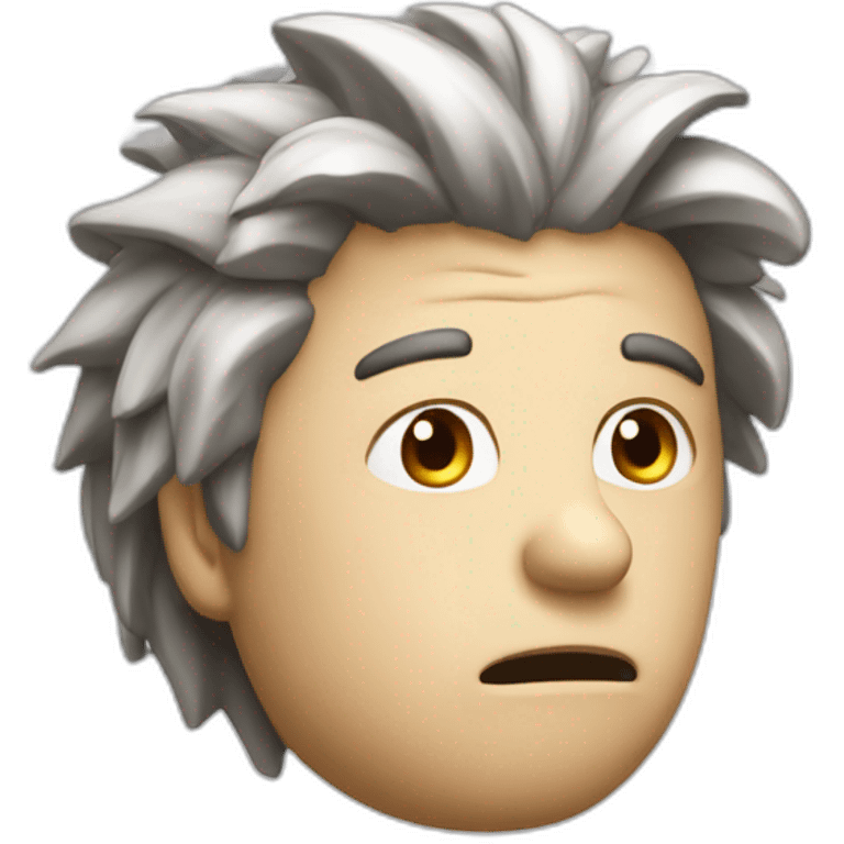 tête de hérisson triste emoji