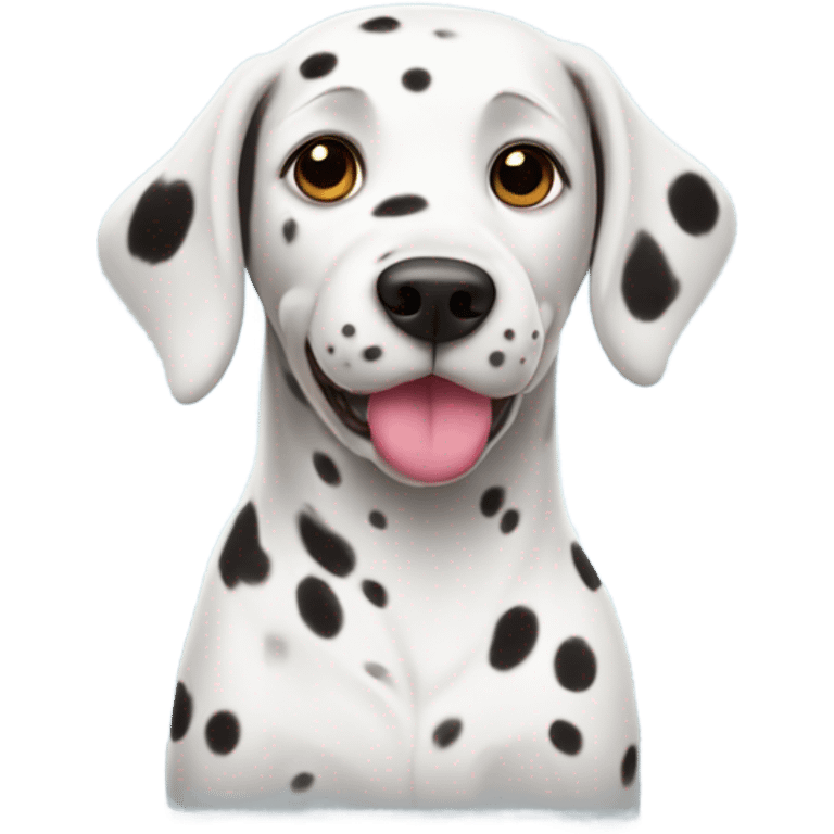 dalmatian with big heart emoji