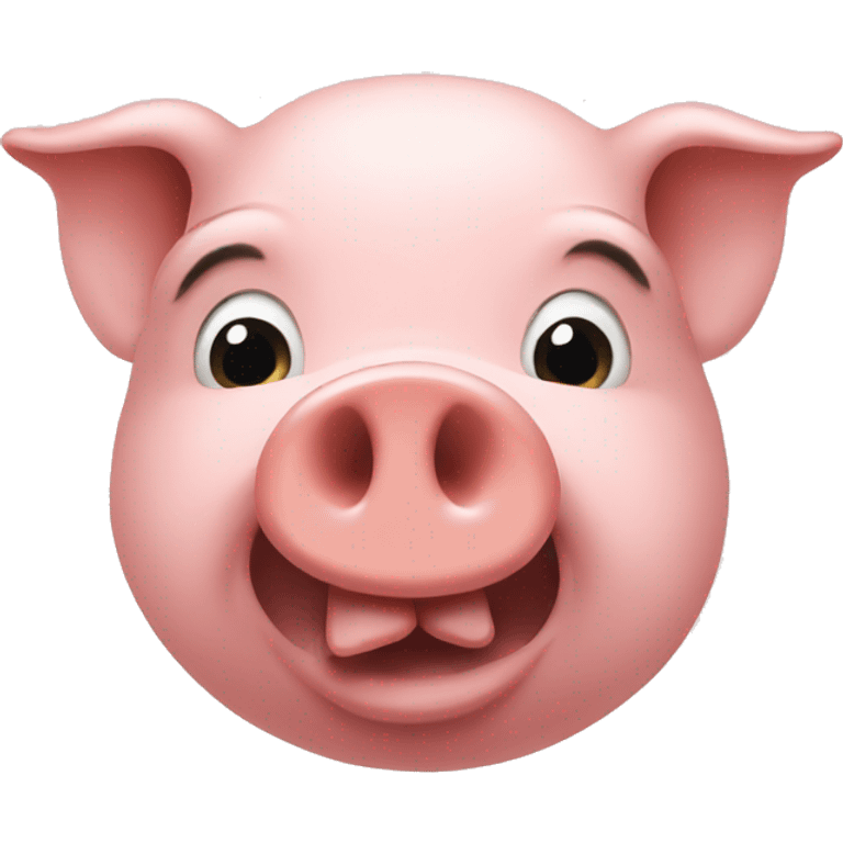 pig picks its nose emoji