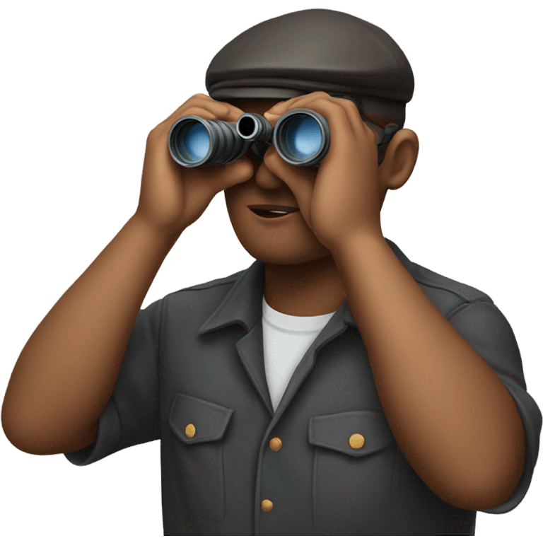 Guy with binoculars  emoji