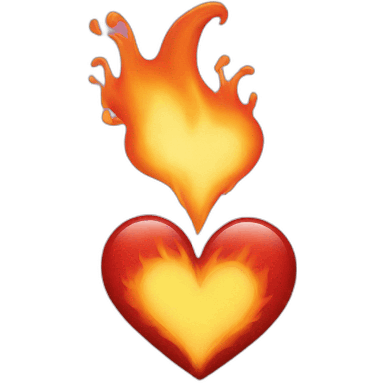 burning heart love emoji