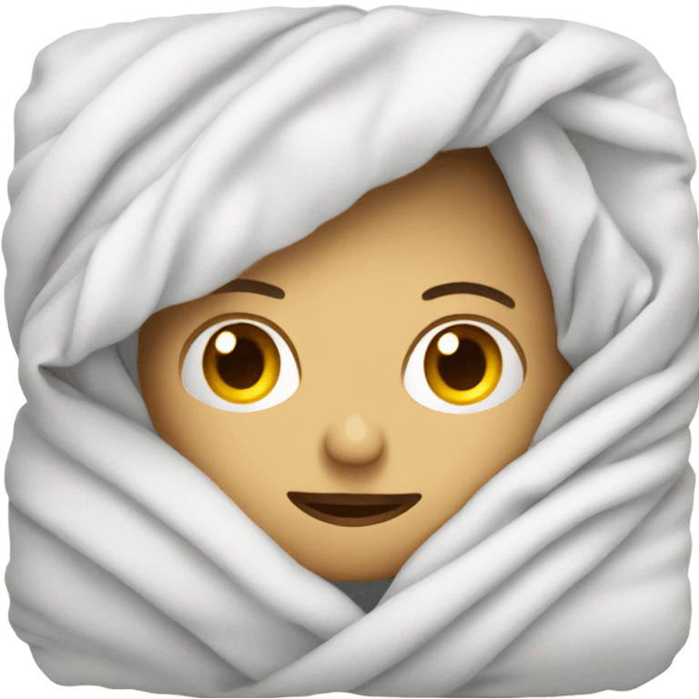 White cozy folded blanket emoji