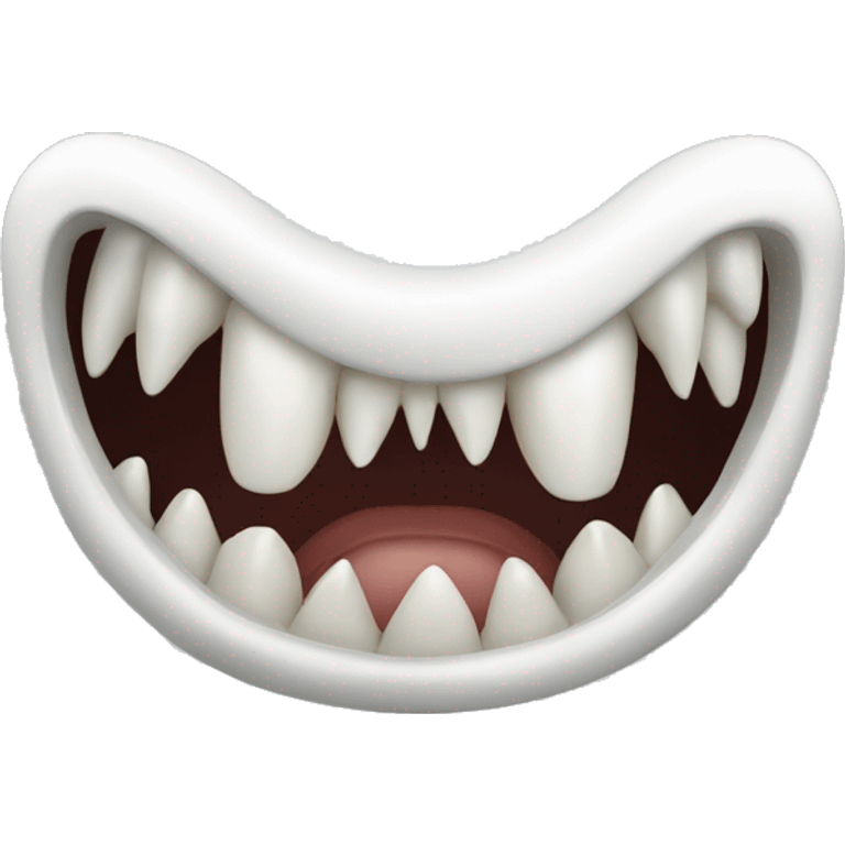 sharp animal teeth in white emoji