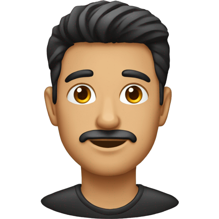 hombre moreno cabello negro ojos cafe emoji