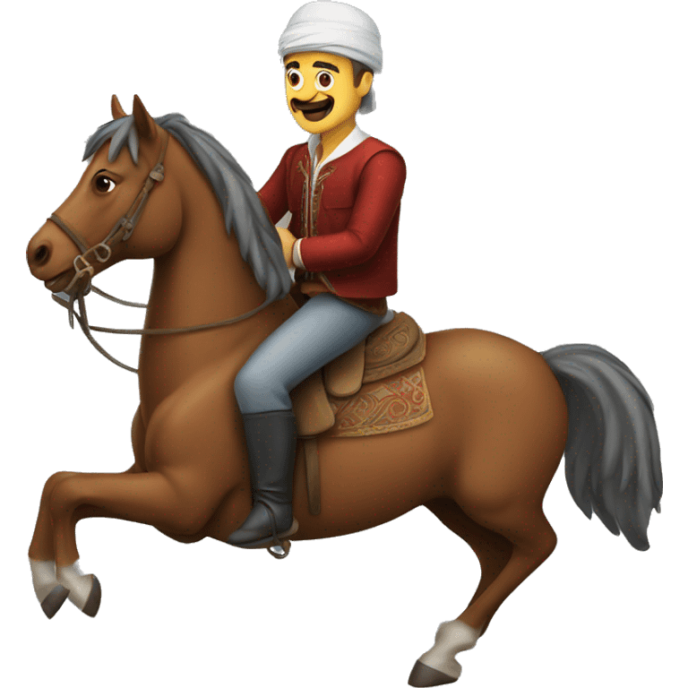 turkish man riding a horse emoji