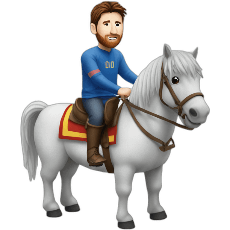 Messi sur un cheval emoji