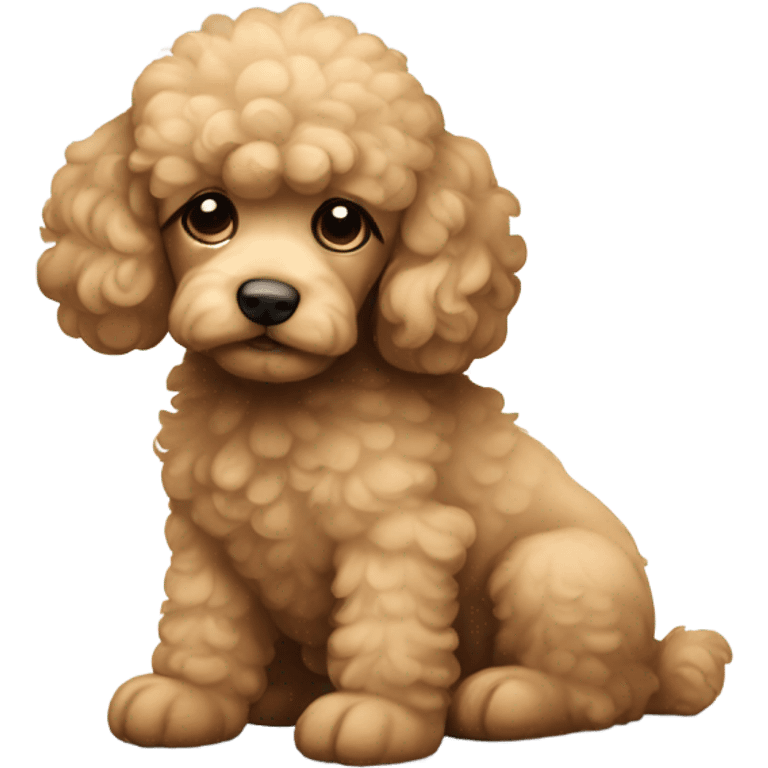 a sleepy-looking poodle puppy emoji